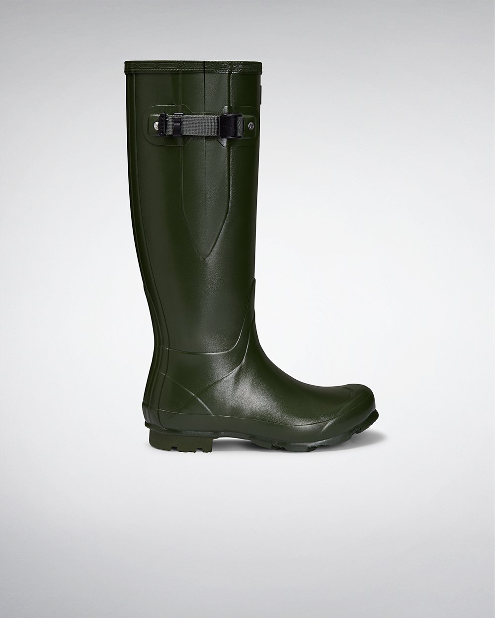 Galochas Altas Hunter Feminina Verdes - Norris Field Side Adjustable - 76FQBNYKR